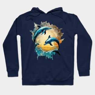 Ocean Serenade: Dolphin Dreams Hoodie